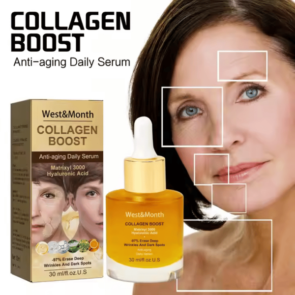West&Month Tiktok Hot Selling Skin Barrier Repairing Deep Wrinkles and Dark Spots Erasing Elastic Skin Getting Serum - Image 2