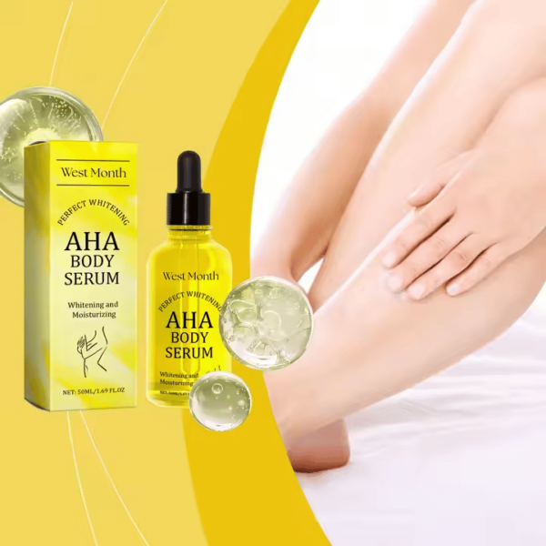 West Month Body Skin Care Moisturizing Nourish Brighten Whitening Fine Lines Reduce Massage AHA Lightening Serum