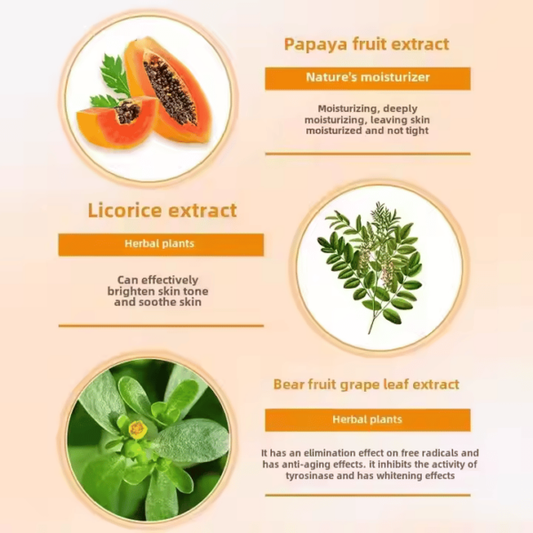 Organic Papaya Vitamin E Whitening Body Lotion – 300ml Skin Brightening Moisturizer - Image 4