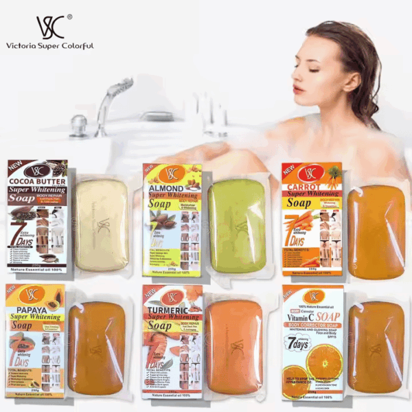 Hot Sale 250g Almond Carrot Papaya Whitening Soap – Dark Spot Corrector Bar