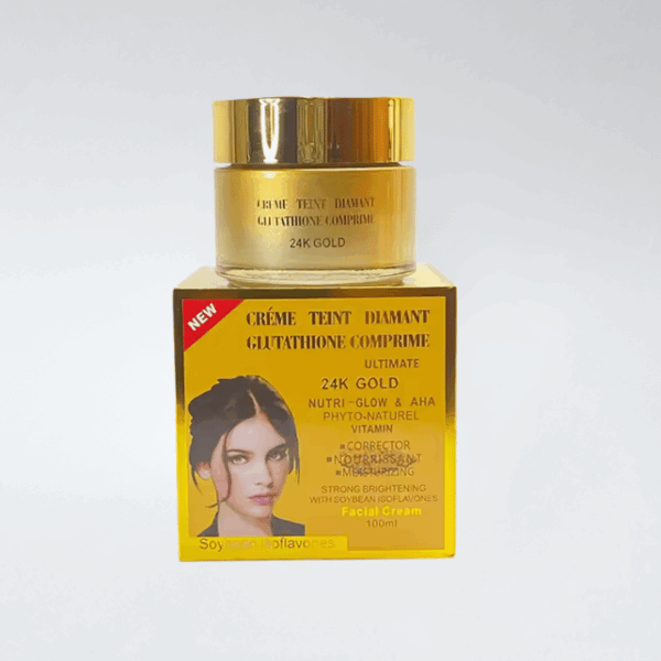 24K Gold Gluta Whitening Cream – 100g Anti-Aging Face Care - Image 2