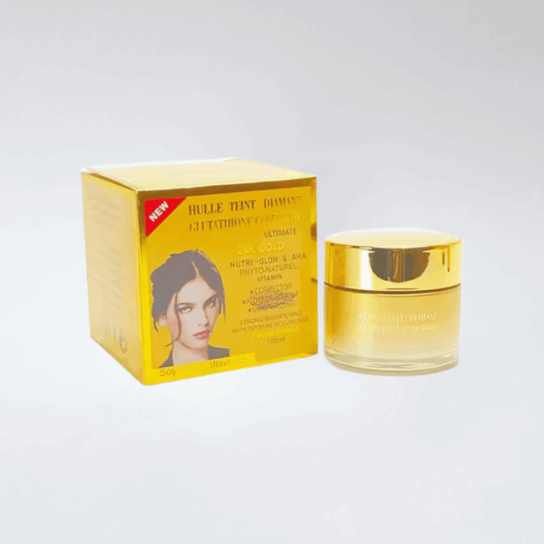 24K Gold Gluta Whitening Cream – 100g Anti-Aging Face Care - Image 3