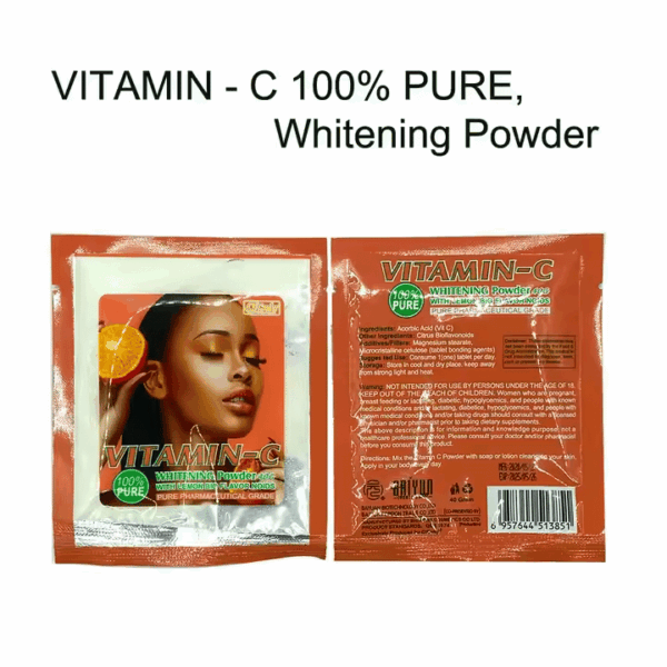 100% Pure Vitamin C Whitening Powder – Ascorbic Acid Skin Brightening Anti-Aging Cosmetic Raw Material - Image 4