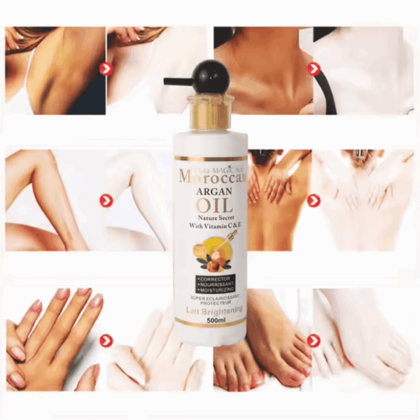Moroccan Argan Oil Brightening Body Lotion, Oil & Serum Set – Smooth Skin, Fade Scars, Anti-Wrinkle, Anti-Aging Care - Image 3