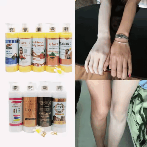 Custom Logo Gluta Vitamin C Collagen Body Whitening Lotion – 500ml | No Side Effects | Brightening, Spot Removal, Knuckle Lightening | OEM/ODM Private Label - Image 3
