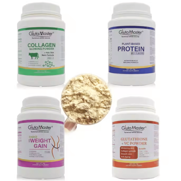 Collagen Glutathione Vitamin C Whey Protein Powder – Muscle Gain, Beauty & Nutrition Supplement | OEM Private Label