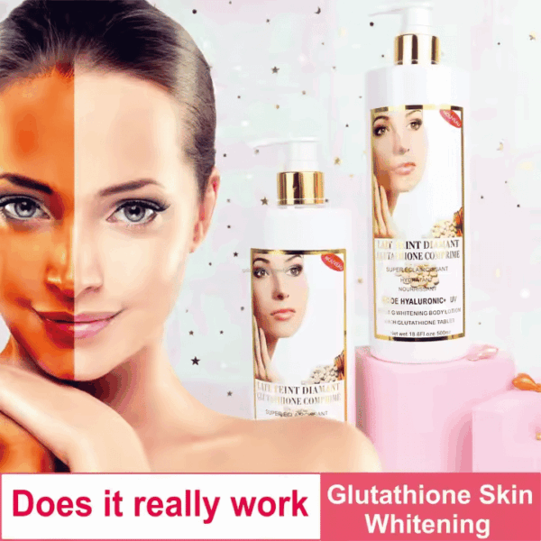 Lait Teint Diamant Organic Gluta Comprime Whitening Hyaluronic Acid Collagen Peeling Body Lotion 500ml