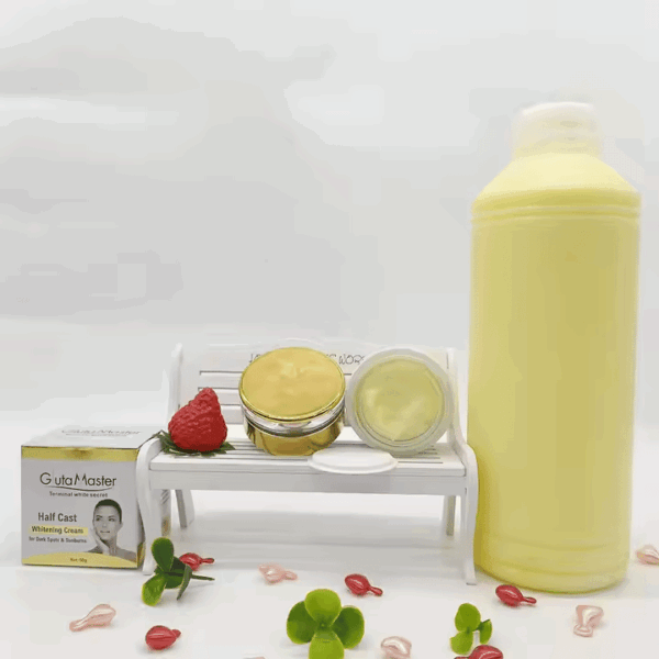 Gluta Master Terminal White Secret Removes Dark Spots Reducing Wrinkles Anti-aging Natural Vitamin C Half Cast Face Cream 1000ml - Image 3