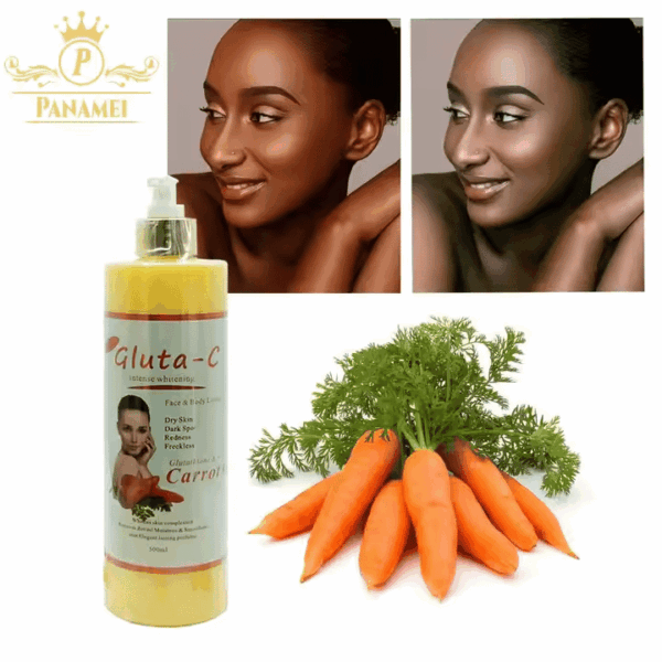 Hot Selling Skincare Gluta Carrot Dry Skin Spot Redness Freckless Skin Care Whitening Body Lotion Lightening Moisturizing Lotion - Image 2