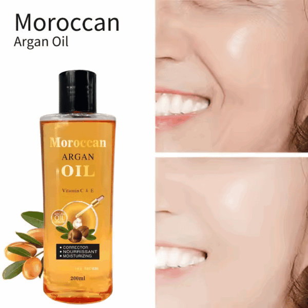 Natural Organic Vitamin C&E Face and Body Massage Moisturizing Morocco Argan Oil Serum Oil 200ml