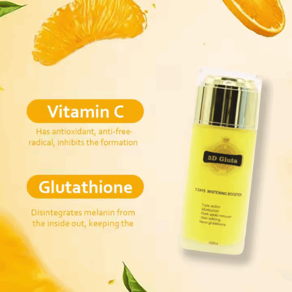 5D.Gluta.5 Dias Whitening Booster Soro Orgânico Hidratante Natural Removedor De Manchas Escuras Refinação Da Pele Esclarecer Soro De Leite