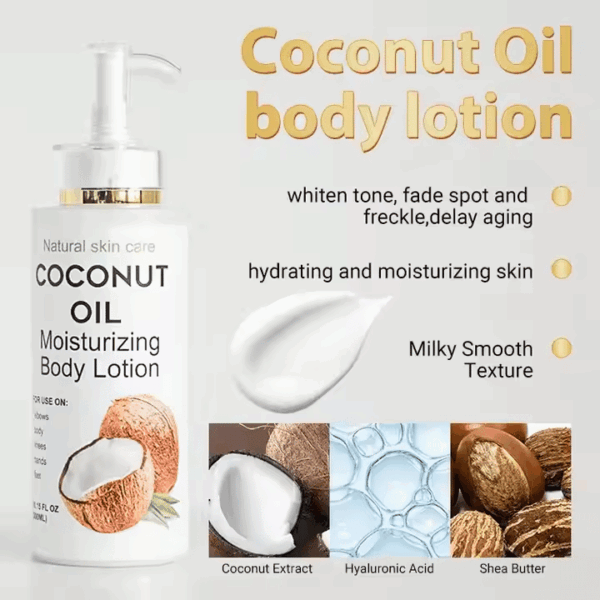 Coconut Skin Care Set – Anti-Aging, Moisturizing Face & Body Set with Serum, Cream, Lotion & Soap - Image 2