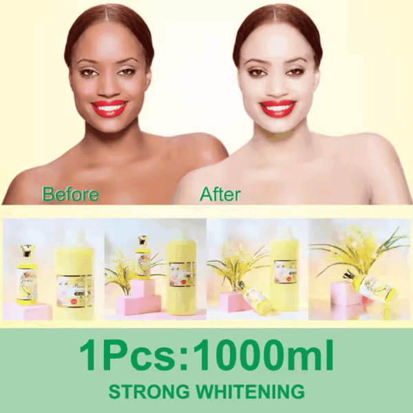 Banana Super Glow White 1000ml Collagen & Kojic Acid Serum – Anti-Aging Brightening Face & Body Serum - Image 4