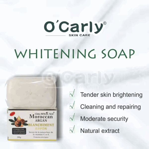 Wholesale Organic Moroccan Argan Oil Deep Cleansing Whitening Bath Soap – Acne & Dark Spot Remover - Image 2