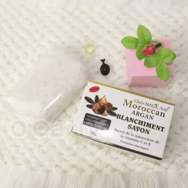 Wholesale Organic Moroccan Argan Oil Deep Cleansing Whitening Bath Soap – Acne & Dark Spot Remover - Image 3