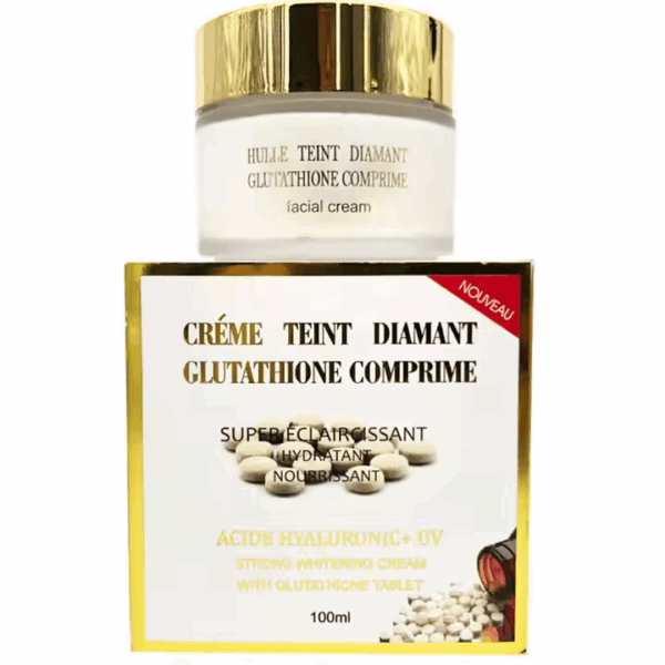 Natural Organic HA Diamond Complexion Whitening Face Cream – With Gluta Tablet Hydra & Peptides - Image 2