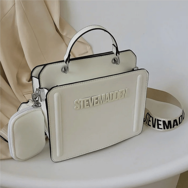Steve Madden Women's Large Capacity Tote – Trendy Square Shoulder & Messenger Handbag - Image 2