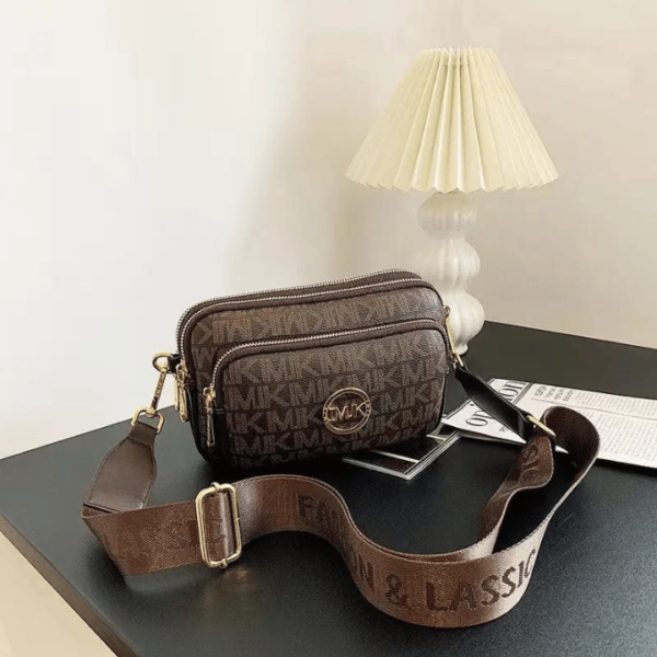 Crossbody Bag 2024 New High Quality Pu Leather Luxury Retro Fashion Printed Women Chest Bag Versatile Wide Strap Shoulder Bag