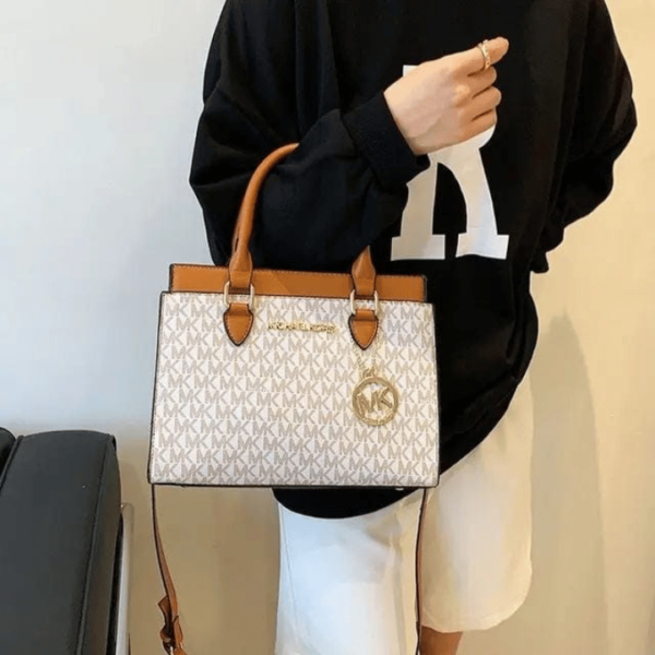 New Fashion Single Crossbody Foreign Wholesale Women's Bags PU Print – Imitation MK Kors Bag - Image 2