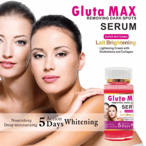 Gluta MAX Fast Whitening Serum – Spot, Freckle & Wrinkle Remover with Deep Hydration and Brightening for Face & Body