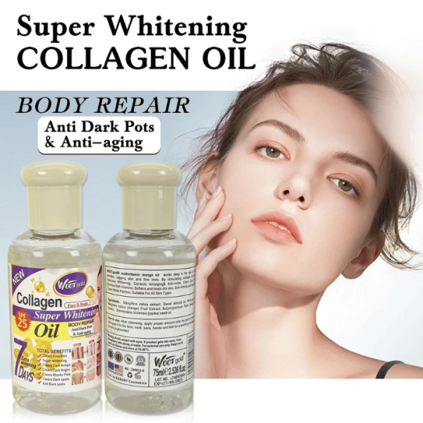 Organic Whitening Essential Oil – Vitamin E Brightening & Moisturizing Oil for Face and Body - Image 2