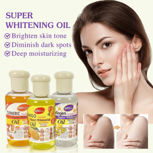 Organic Whitening Essential Oil – Vitamin E Brightening & Moisturizing Oil for Face and Body - Image 4