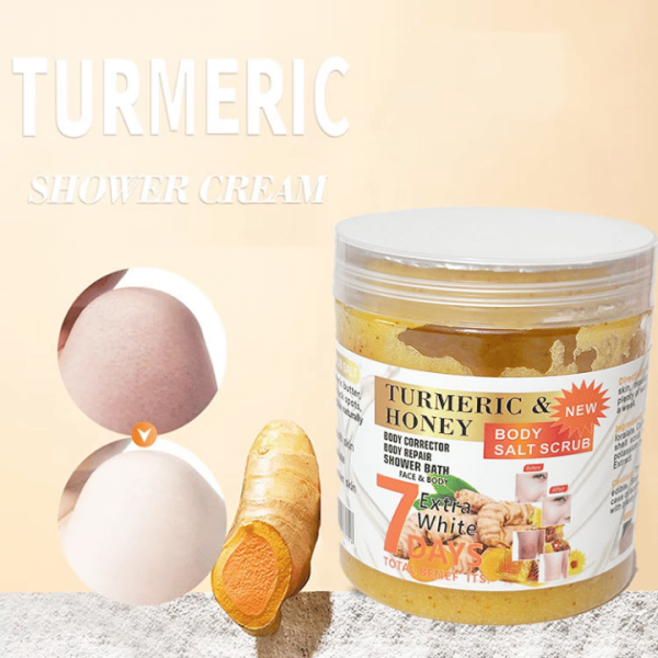 Private Label Natural Organic Brightening Turmeric Body Scrub – Exfoliating & Whitening Formula for Face and Body - Image 2