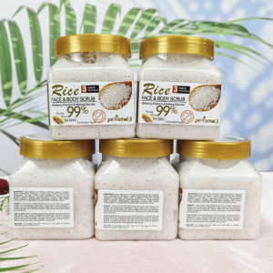 Factory Wholesale Rice Wheat Body Scrub – Organic Whitening Exfoliating Sea Salt & Sugar Moisturizing Scrub for Face and Body