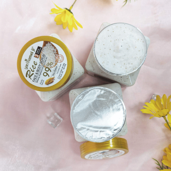 Factory Wholesale Rice Wheat Body Scrub – Organic Whitening Exfoliating Sea Salt & Sugar Moisturizing Scrub for Face and Body - Image 2