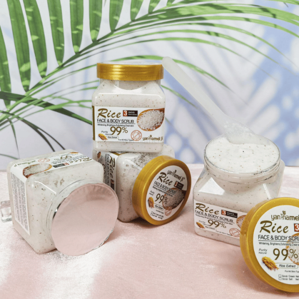 Factory Wholesale Rice Wheat Body Scrub – Organic Whitening Exfoliating Sea Salt & Sugar Moisturizing Scrub for Face and Body - Image 3